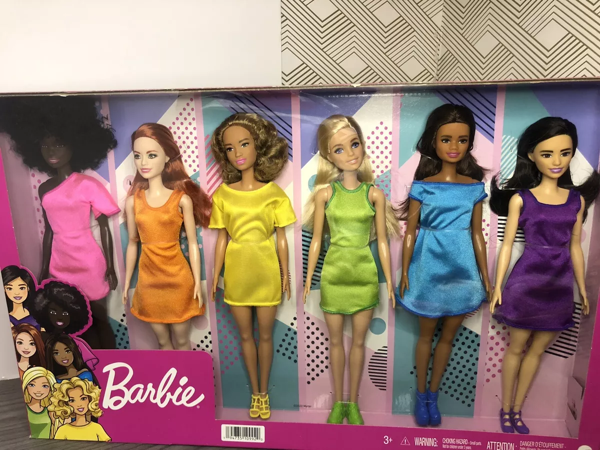 NEW Mattel Barbie Rainbow Doll 6 Pack Includes Six Dolls Amazing Collectors  Item