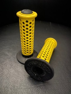 Oakley BMX F1 Grips Black/Yellow Original 80s NOS BMX Oldschool