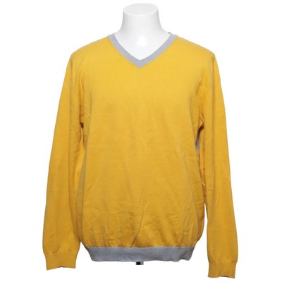 Celio, Pullover, Größe: XXL, Gelb/Grau, Baumwolle, Einfarbig, Feinstrick #1jP