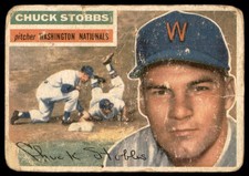1956 Topps #68 CHUCK STOBBS Washington Nationals Low Grade (Well Played)