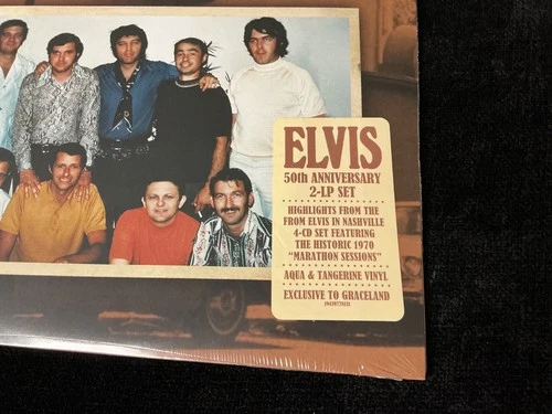 ELVIS PRESLEY 2LP FROM E IN NASHVILLE SEALED GRACELAND ONLY AQUA&TANGERINE VINYL