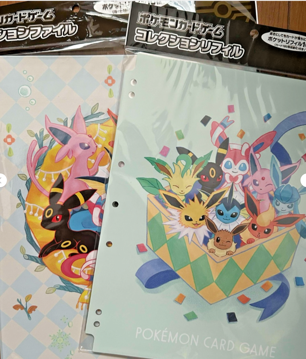 pokemon card binder eevee evolutions Eevee Pokemon Card Game Collection Binder File & Refill Eevee Evolution  Japan