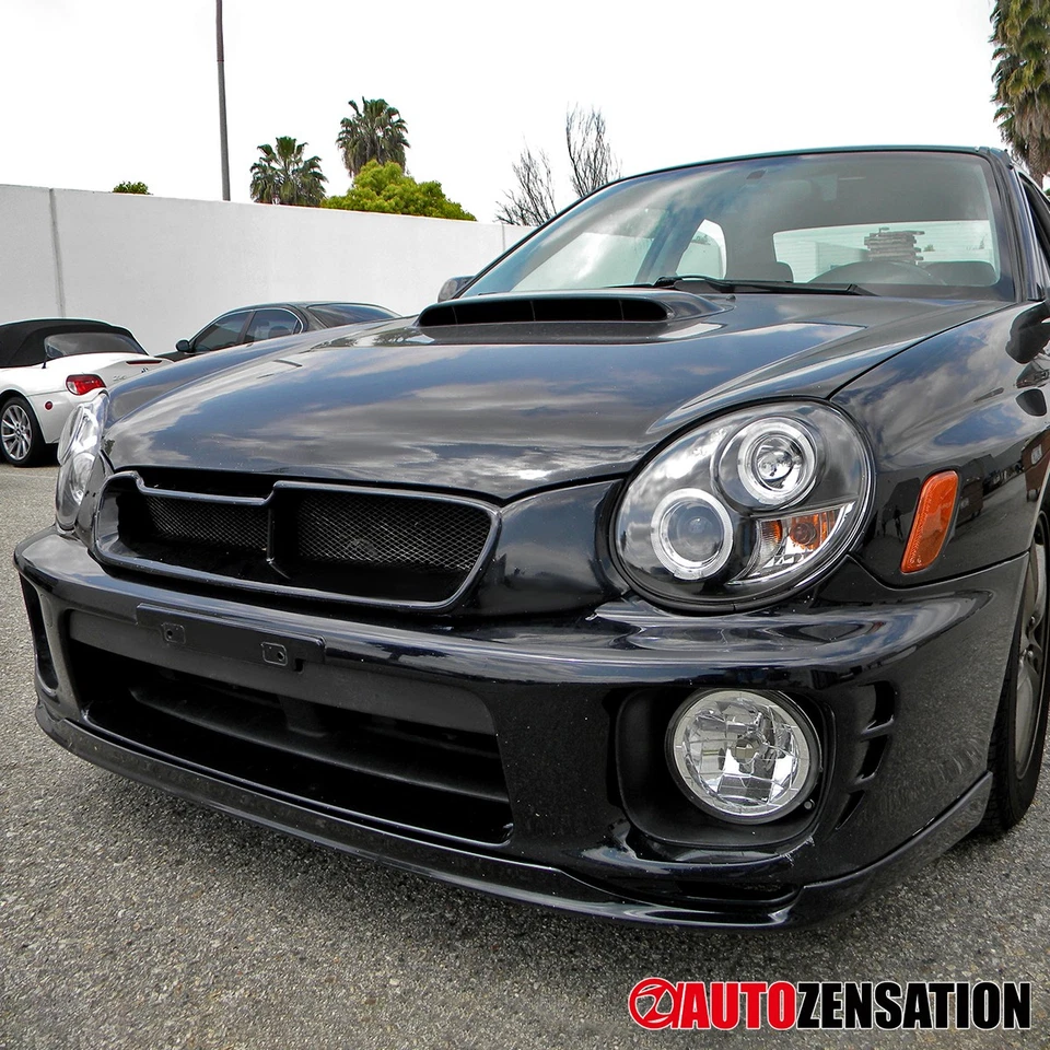 Fit 2002-2003 Subaru Impreza WRX Black LED Halo Projector Headlights Left+Right Foto 3 de 4