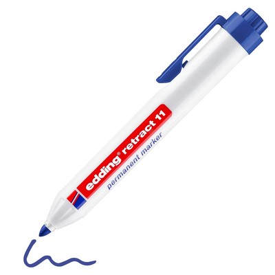 edding Retract 11 Permanent Marker - blau - 1 Stift - runde Feder 1,5-3 mm - was