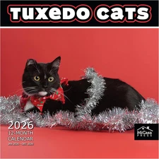 Tuxedo Cats 2026 Wall Calendar 12 Month | Thick & Sturdy Paper | Holiday Gift | 