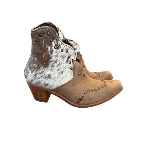 Women’s Agave Sky Georgia Genuine Suede / Cowhide Ankle Boots Studded Western