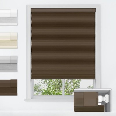 No Tools No Drill Cordless Cellular Shades, Blackout Light Blocking 26'' W x 64''
