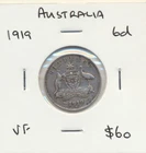 1919 George V Sixpence — photo from another recent sale