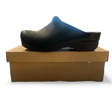 Dansko Clogs Women’s Black Faux Leather Clogs Size 38 US 7.5/8 NEW In Box