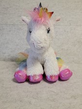 Barbie Dreamtopia Unicorn Plush 11" Mattel White Pink Rainbow Interactive WORKS