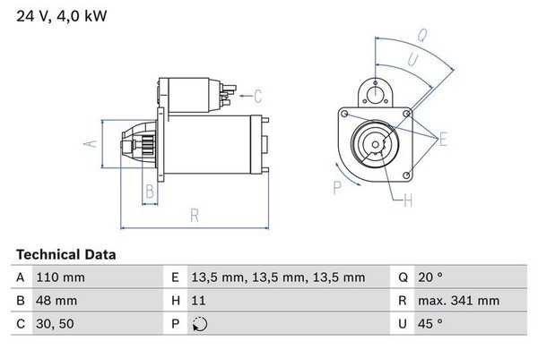 Starter Bosch 0 986 017 980 Anlasser Startmotor-image