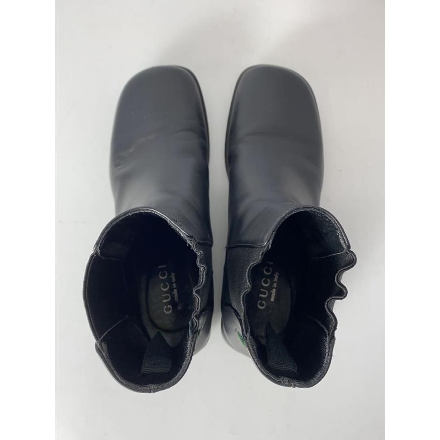GUCCI Women's Gore Boots Leather Size:7/JP:24 Black From Japan 141200K Authentic thumbnail 3