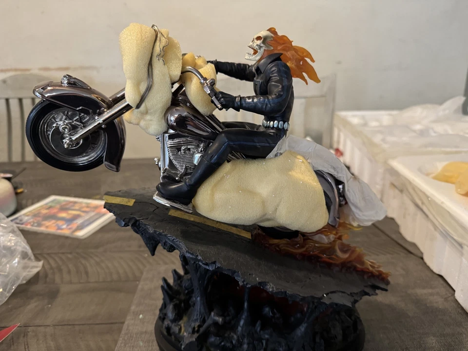 RARO GHOST RIDER Versión Super Cromo Estatua de Randy Bowen 1/1000 2004 Foto 4 de 4