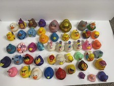 Lot of 49 Rubber Ducks - Various/Mixed Styles  Sizes   Bath Toys, Jeep, Bulk 