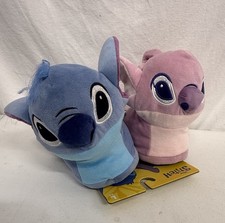 Disney Stitch And Angel Plush Slippers Kids Size L 2/3 NWT By Ground Up