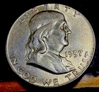 1957-P Franklin Silver Half Dollar, Philadelphia Mint