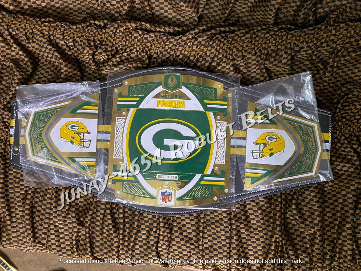Green Bay Packers WWE Championship Belt Legacy Title For Adult Size 2mm Green Bay Packers WWE Championship Belt Legacy Title For Adult Size 2mm