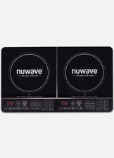 Nuwave Double Induction Cooktop , Powerful 1800W, 2 Large 8” Heating Coils NEW