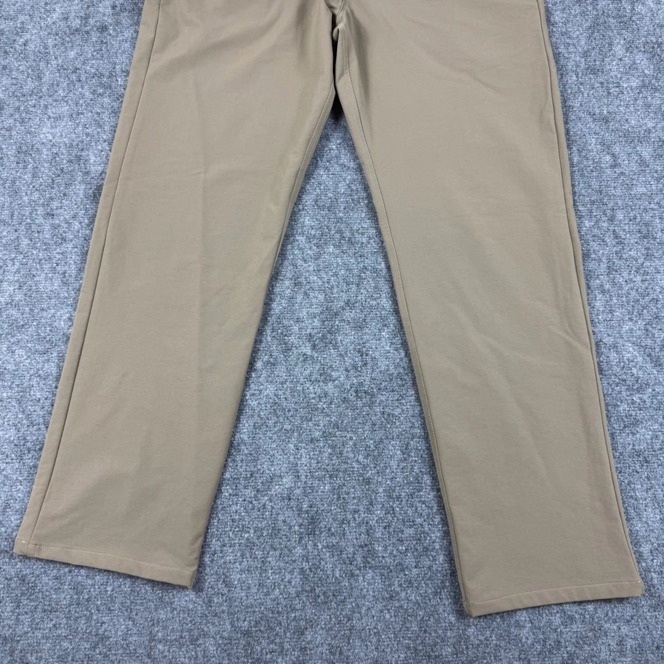 Grizzie 裤子 38x32 米色美利奴羊毛混纺性能高尔夫男式 — 第 4/4 张图片