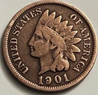 1901 Indian Head Cent Sharp Detail Beautiful Reverse Nice Example JC1851