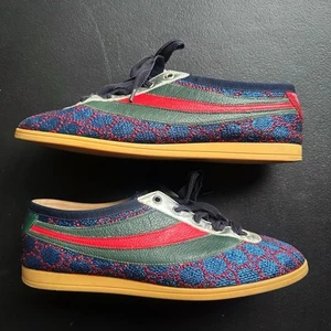 Baskets GUCCI Falacer GG bleu lurex avec toile 493713 taille 9,5 G/10 US