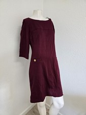 Vince Camuto dress dark Red Heavy Knit 3/4 sleeves elegant formal Dress size 6