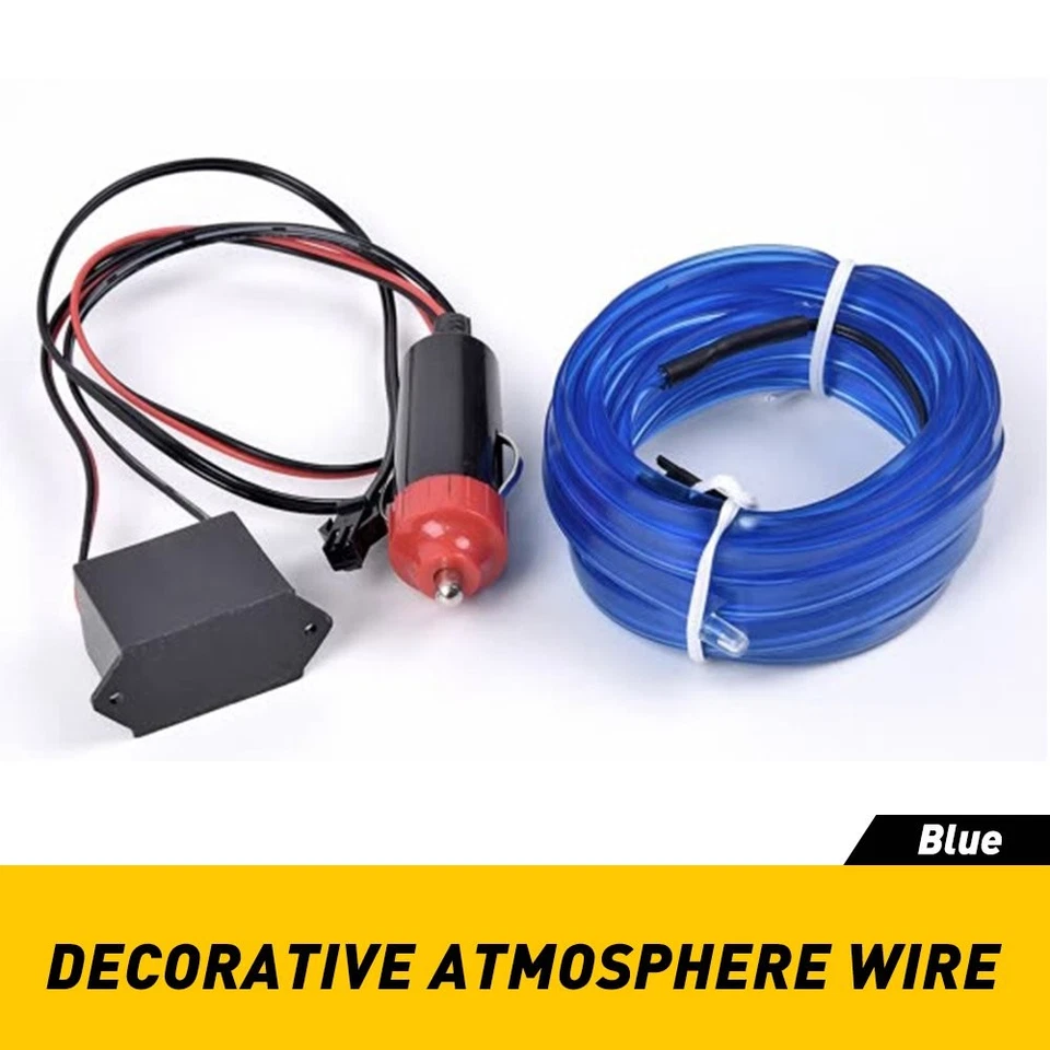 6.6FT Auto Car Interior Atmosphere Wire Strip Light LED Decor Lamp Accessories V - Imagem 2 de 4