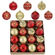 Valery Madelyn Ornaments for Christmas Tree Decorations, 16ct 3.15 Inches Red...