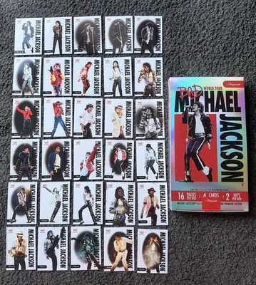 MICHAEL JACKSON / Keepsake - BAD WORLD TOUR / Base Set Nr. 1 - 30 + Karton