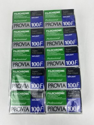 10 Pack- Fujichrome Provia 100F (RDP III 135) Film 35mm Expired