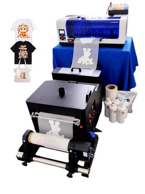 A3+  XP600 DTF Printer with Shaker Machine and 5*500ML Ink  100M PET Film Powder