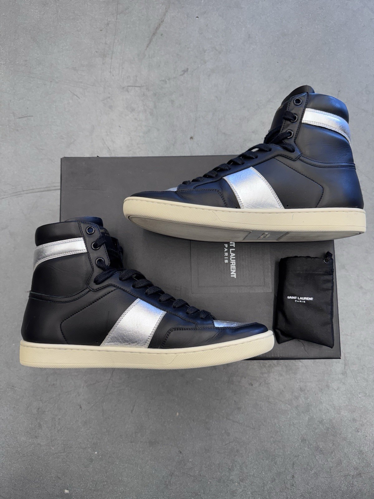 Sneakers alte YSL Saint Laurent in pelle taglia 40 5 US 7 5