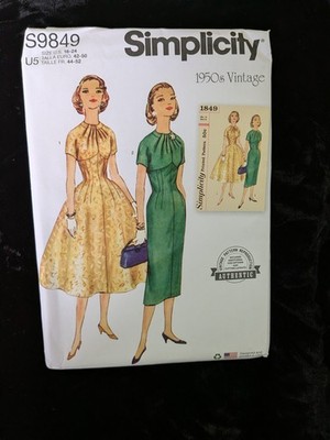 Simplicity Sewing Pattern S9849 sz 16-24 Uncut