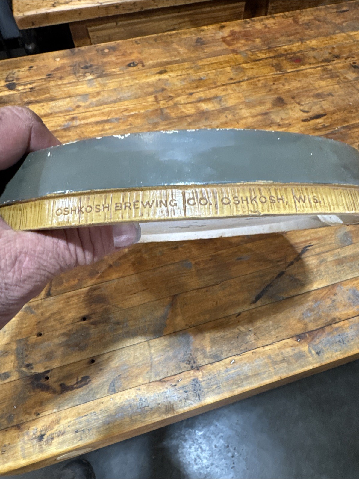 Vintage Chief Oshkosh Bar Game Room Man Cave Barrel Sign Rare