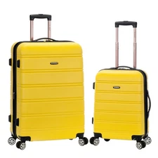 Melbourne Hardside Expandable Spinner Wheel Luggage, Yellow, 2 Piece (20"/28")