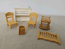 Calico Critters Furniture Piano Chairs Bread Box Serving Cart Headboard Assorted