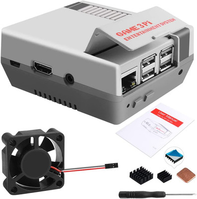 Case for Raspberry Pi 3B+ with Fan, Retro Gaming Nes3Pi Case with Cooling Fan, P