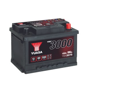 60Ah Autobatterie Yuasa YBX3075 12V 550A SMF Starterbatterie wartungsfrei