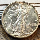 1943 Walking Liberty Half Dollar Nice Original White Choice BU CHRC