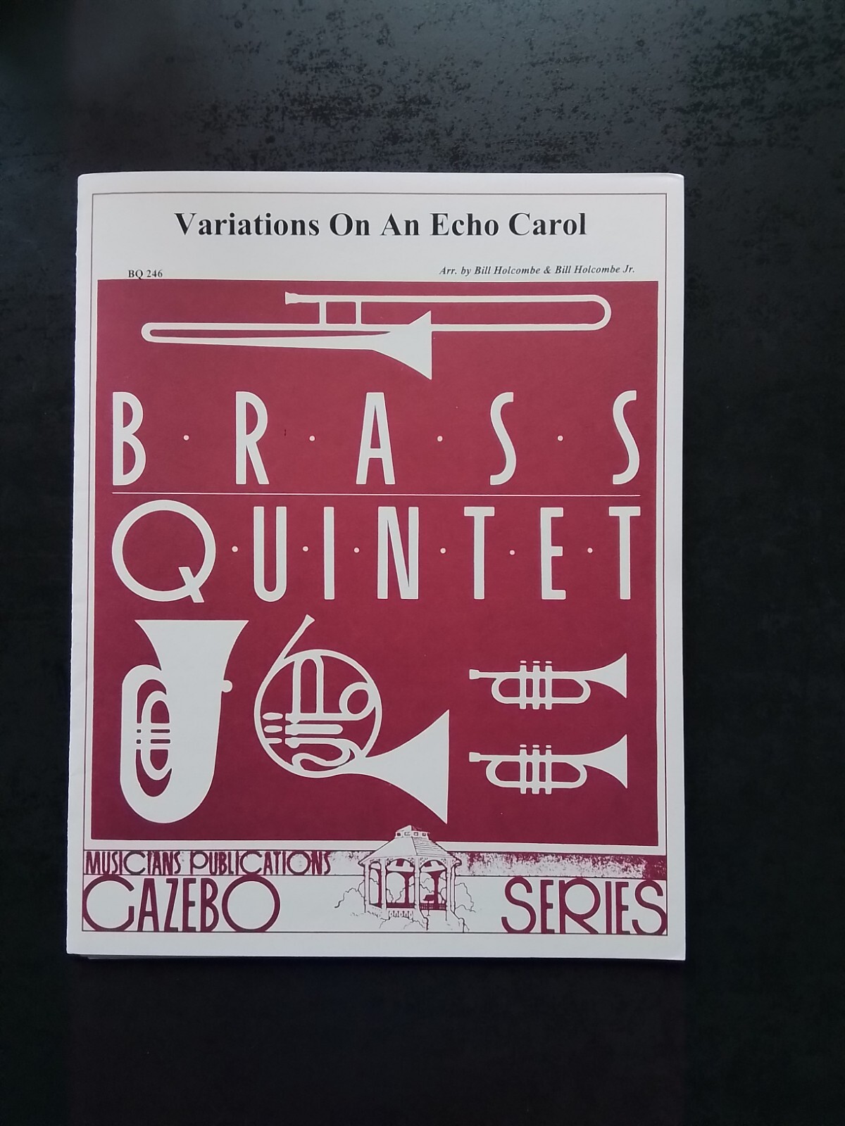 Partition Brass Quintet Bill Holcombe Variations on an Echo Carol musique pour cuivres