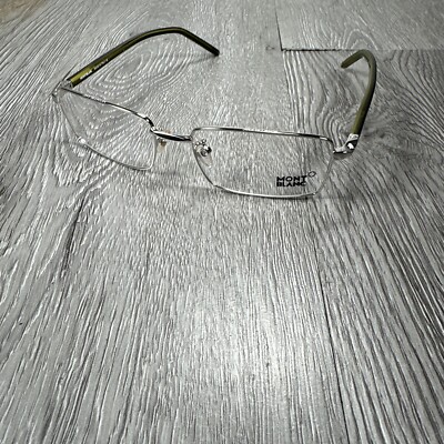 Mont Blanc MB158 A92 Black/Green  Rectangle 55-18-140mm Full Rim Eyeglasses