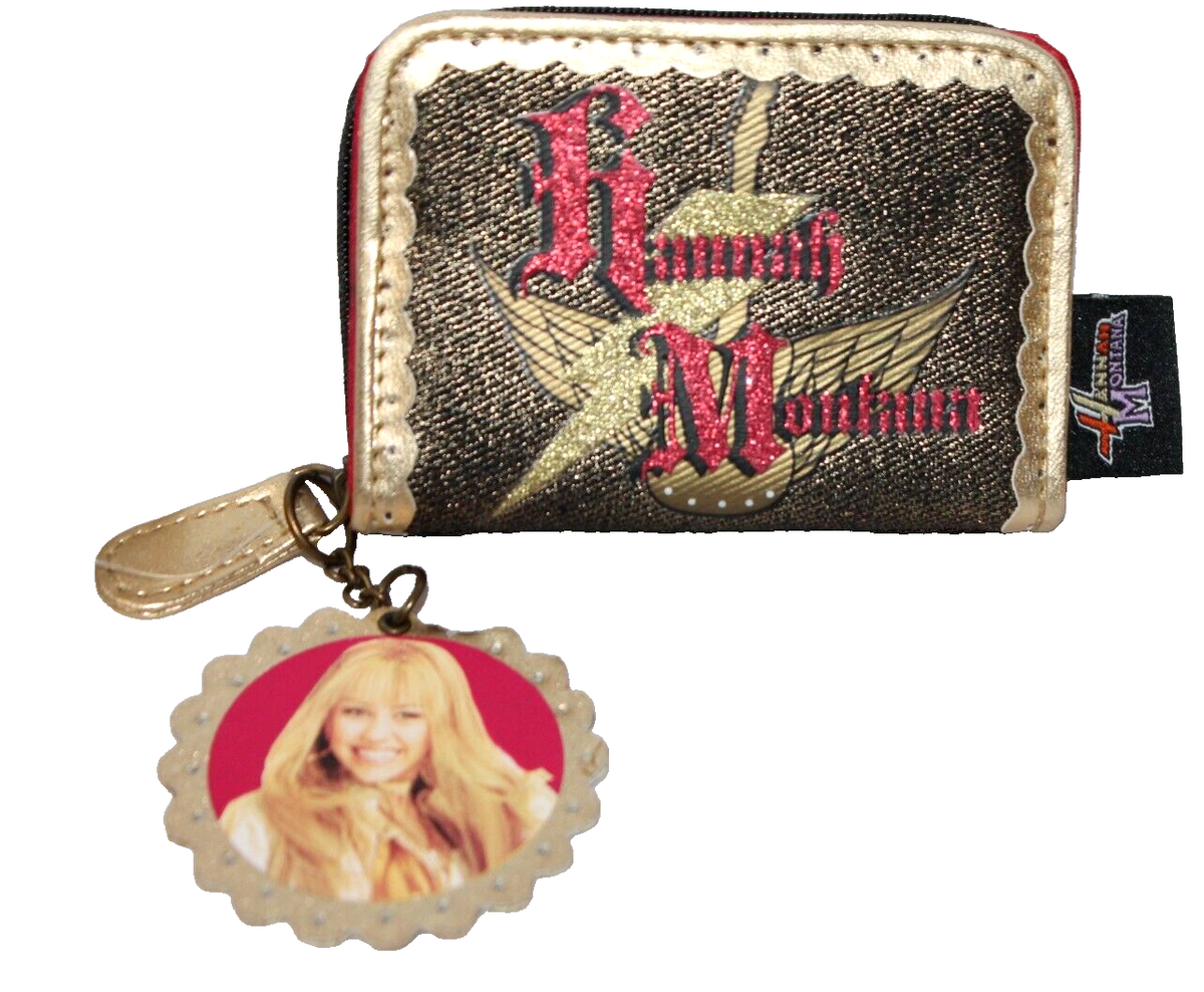 NEW WITH TAG DISNEY MILEY CYRUS HANNAH MONTANA GOLD COIN WALLET 3