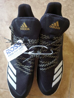 Adidas Boost Icon 4 Core Black Gold Metal Baseball Cleats CG5148 Mens Sz 13 New4
