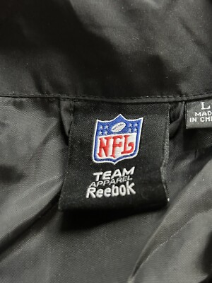 NFL Team Apparel Reebok Mens Black Full Zip Steelers Jacket Coat