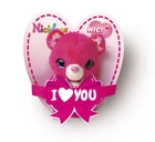 42770 NICIdoos Plush Bear Pink "I Love You" with Loop