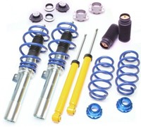 Tuningart GEWINDE-FAHRWERK-SET + Domlager + Staubschutz - Vw Golf 5, A3 8P, Leon