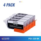 Compatible with canon Pgi-220 Compatible Ink Cartridge Black 20.5ml pack x4