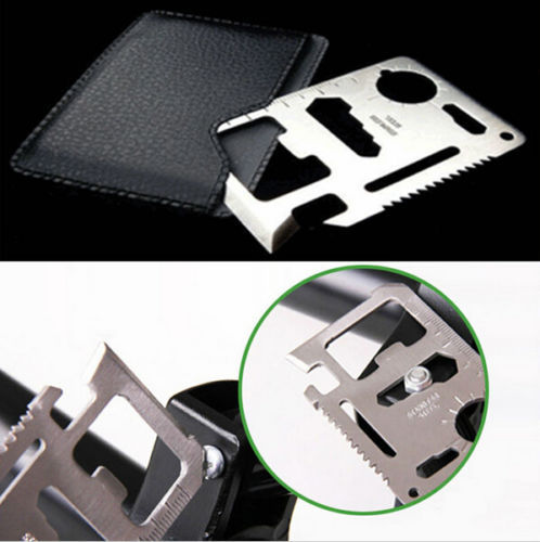 100 Lot 11 in 1 Multi Tools wallet thin pocket survival credit card micro knife - Picture 6 of 12