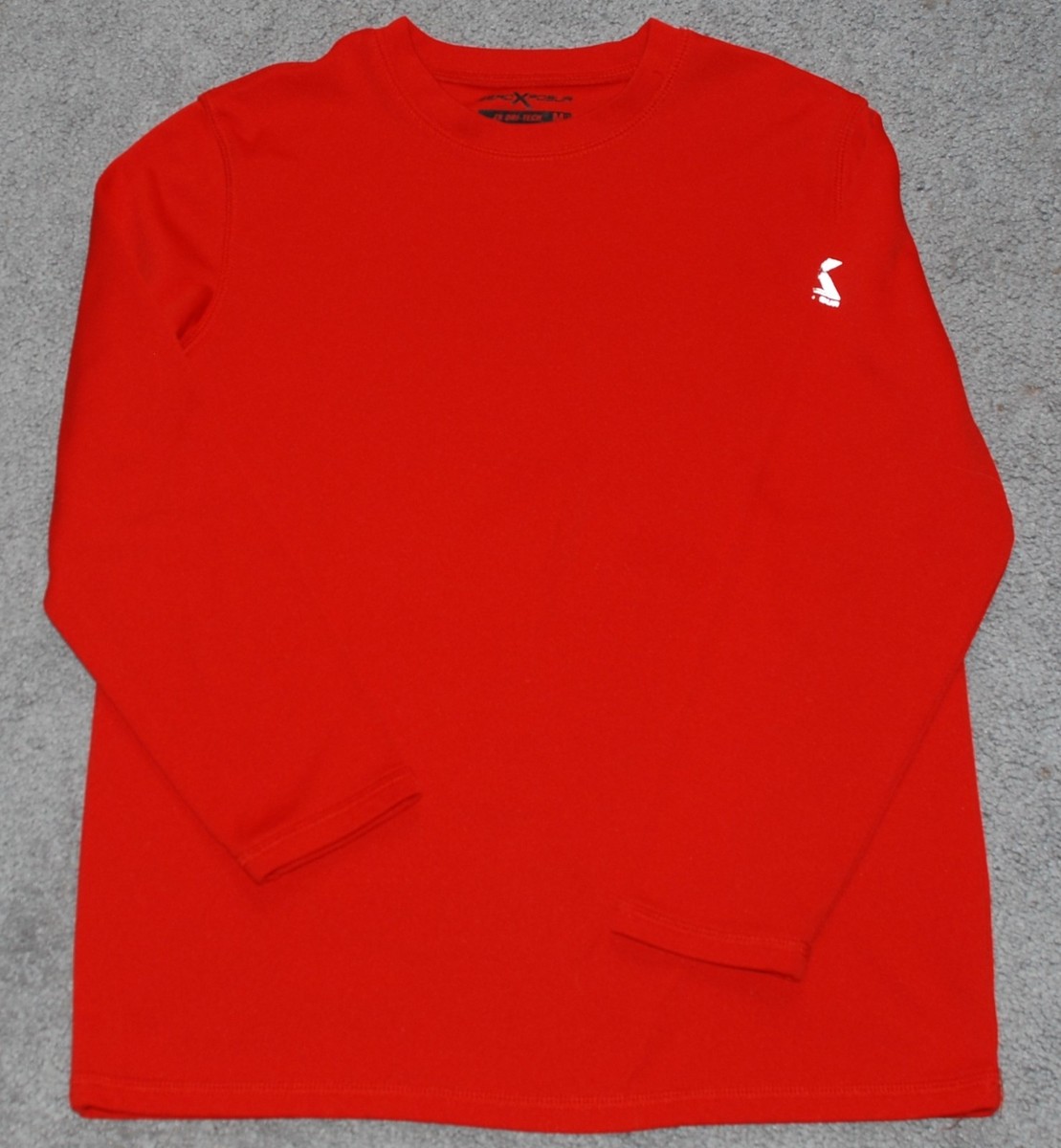 Boys Zero Xposur ZX Dri-Tech Long Sleeve Shirt - Red Size Medium