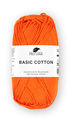 50g Pro Lana Basic Cotton - Baumwolle Garn Stricken Häkeln Amigurumi (50,00 /kg)